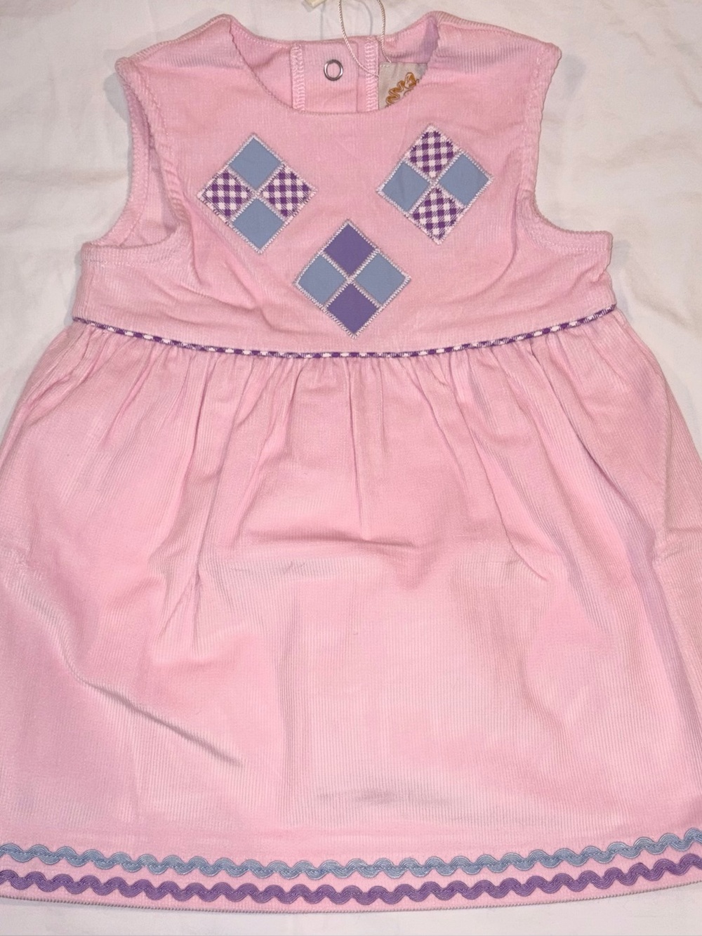 The Beaufort Bonnet Co Cindy Lou pink corduroy dress sz 18-24 months NWT